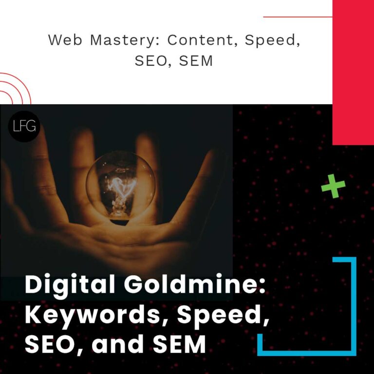 A hand holding a glowing light bulb representing digital marketing concepts like keywords, SEO, SEC, and speed.